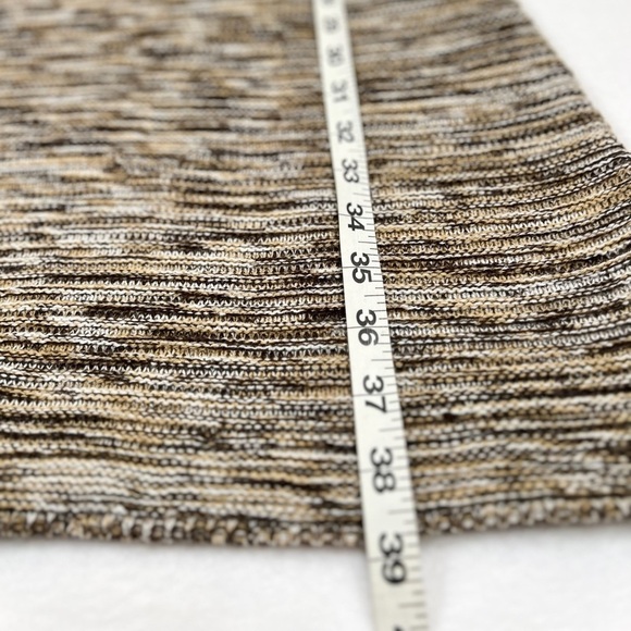 MAGGY L Scoop Neck Cuffed Sleeve A-Line Marled Sweater Dress Neutral Fall Size L - Picture 11 of 13